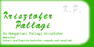 krisztofer pallagi business card